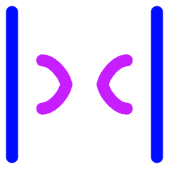 Tailless Line Arrow Shrink Horizontal 2 Icon from Flex Neon Set