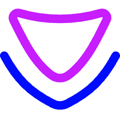 Double Tailless Triangle Arrow Down Icon from Flex Neon Set