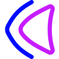 Double Tailless Triangle Arrow Left Icon from Flex Neon Set