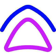 Double Tailless Triangle Arrow Up Icon from Flex Neon Set
