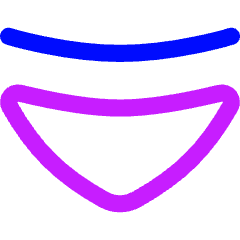 Tailless Triangle Arrow Down 2 Icon from Flex Neon Set