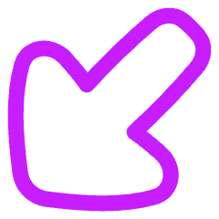 Thick Arrow Diagonal Bottom Left Large Icon from Flex Neon Set