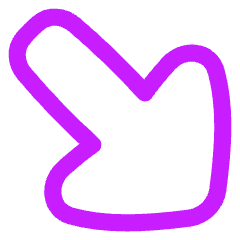 Thick Arrow Diagonal Bottom Right Large Icon from Flex Neon Set