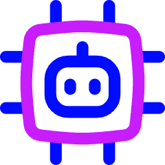 Ai Chip Robot Icon from Flex Neon Set