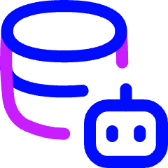 Ai Database Robot Icon from Flex Neon Set