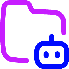 Ai Folder Robot Icon from Flex Neon Set