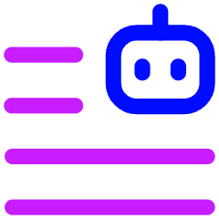 Ai Generate Text Robot Icon from Flex Neon Set