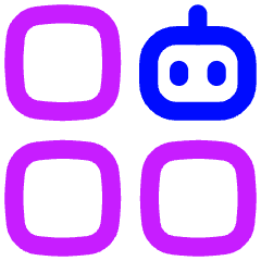 Ai Generate Variation Robot Icon from Flex Neon Set