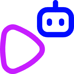 Ai Generate Video Robot Icon from Flex Neon Set
