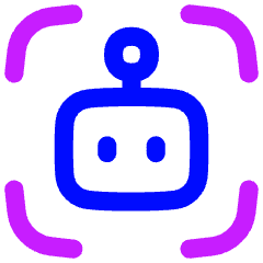 Ai Scanner Robot Icon from Flex Neon Set