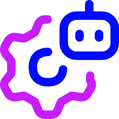 Ai Settings Robot Icon from Flex Neon Set
