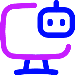 Computer Ai Robot Icon from Flex Neon Set