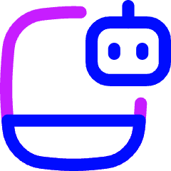 Tablet Ai Robot Icon from Flex Neon Set