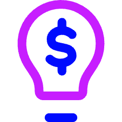 Business Idea Money Icon from Flex Neon Set