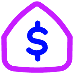 Properties Mortgage Icon from Flex Neon Set