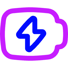 Battery Charging Icon from Flex Neon Set