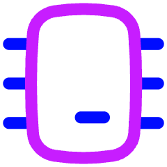 Computer Chip 2 Icon from Flex Neon Set