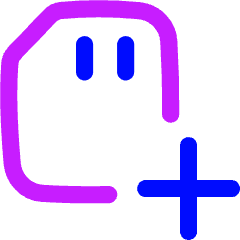 Sd Card Add Plus Icon from Flex Neon Set