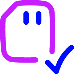 Sd Card Check Validate Icon from Flex Neon Set