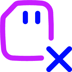 Sd Card Delete Cross Icon from Flex Neon Set