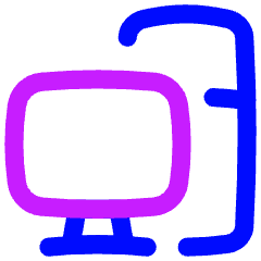 Computer Pc Desktop Icon from Flex Neon Set