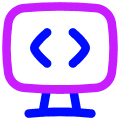 Desktop Code Icon from Flex Neon Set