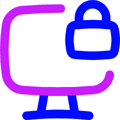 Desktop Lock Icon from Flex Neon Set