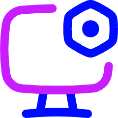 Desktop Setting Bolt Nut Icon from Flex Neon Set