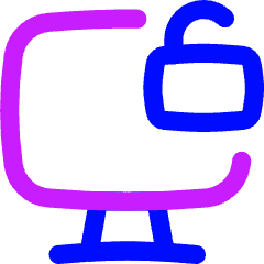 Desktop Unlock Icon from Flex Neon Set