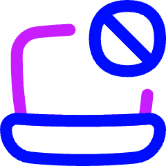 Laptop Block Remove Icon from Flex Neon Set