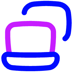 Laptop Project Screen Icon from Flex Neon Set