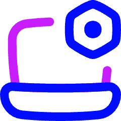 Laptop Setting 1 Icon from Flex Neon Set