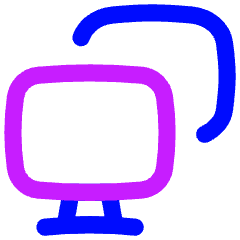 Monitor Project Screen Icon from Flex Neon Set