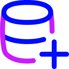 Database Add 1 Icon from Flex Neon Set