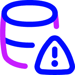 Database Alert Icon from Flex Neon Set