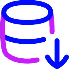 Database Download Icon from Flex Neon Set
