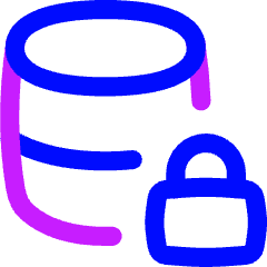 Database Lock Icon from Flex Neon Set