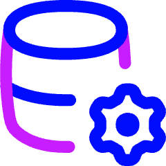 Database Setting Gear Icon from Flex Neon Set