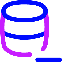 Database Subtract 1 Icon from Flex Neon Set