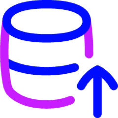 Database Upload Icon from Flex Neon Set