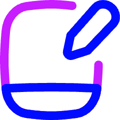 Hand Held Tablet Writing Icon from Flex Neon Set