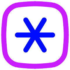 Asterisk Square 2 Icon from Flex Neon Set