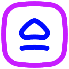 Eject Square Icon from Flex Neon Set