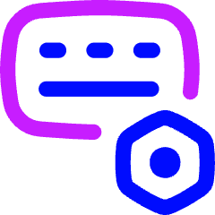 Keyboard Option Setting Bolt Nut Icon from Flex Neon Set