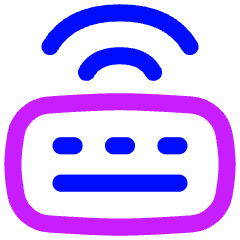 Keyboard Wireless 2 Icon from Flex Neon Set