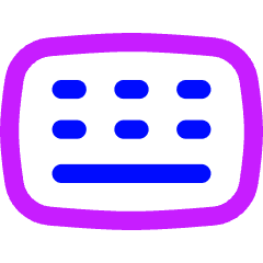 Keyboard Wireless Icon from Flex Neon Set