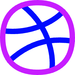 Dribble Logo Icon from Flex Neon Set