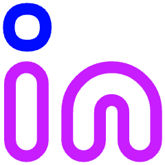 Linkedin Logo Icon from Flex Neon Set