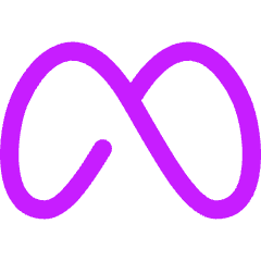 Meta Logo Icon from Flex Neon Set