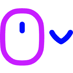 Mouse Move Down Icon from Flex Neon Set